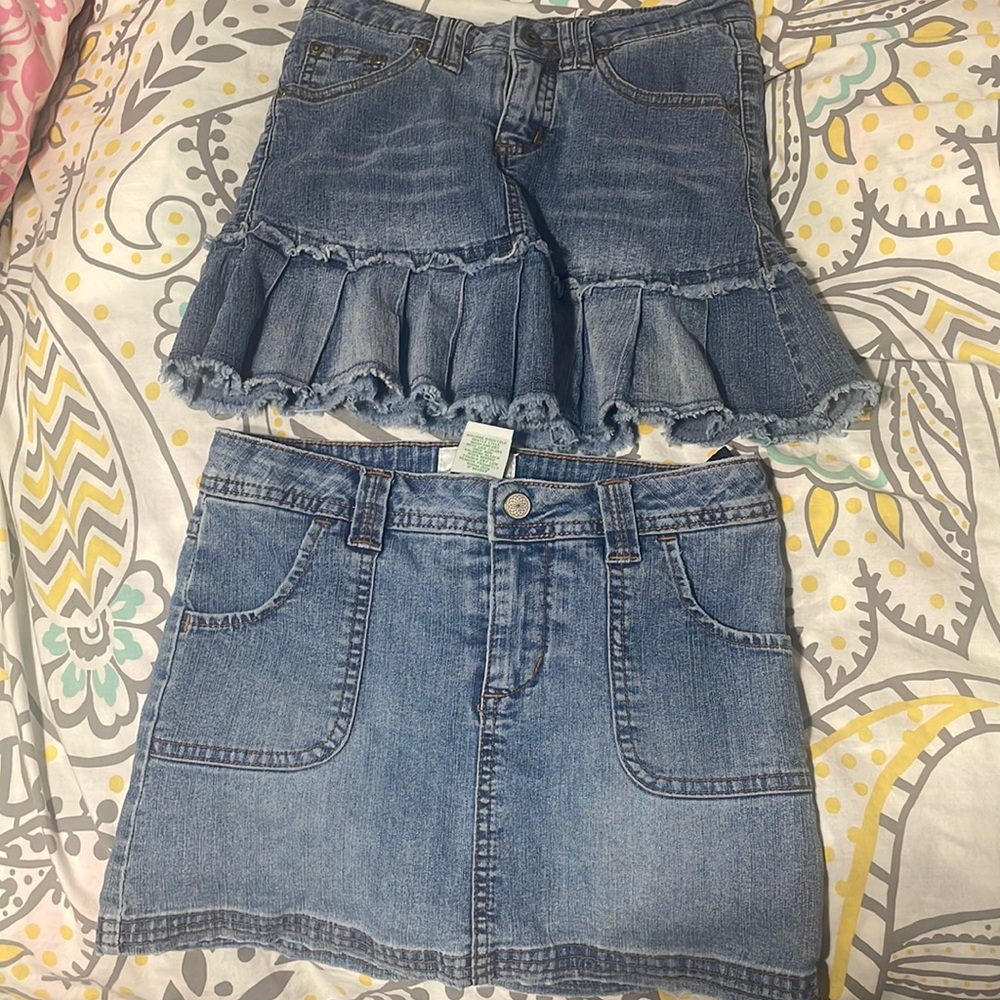 Girls y2k denim skort bundle